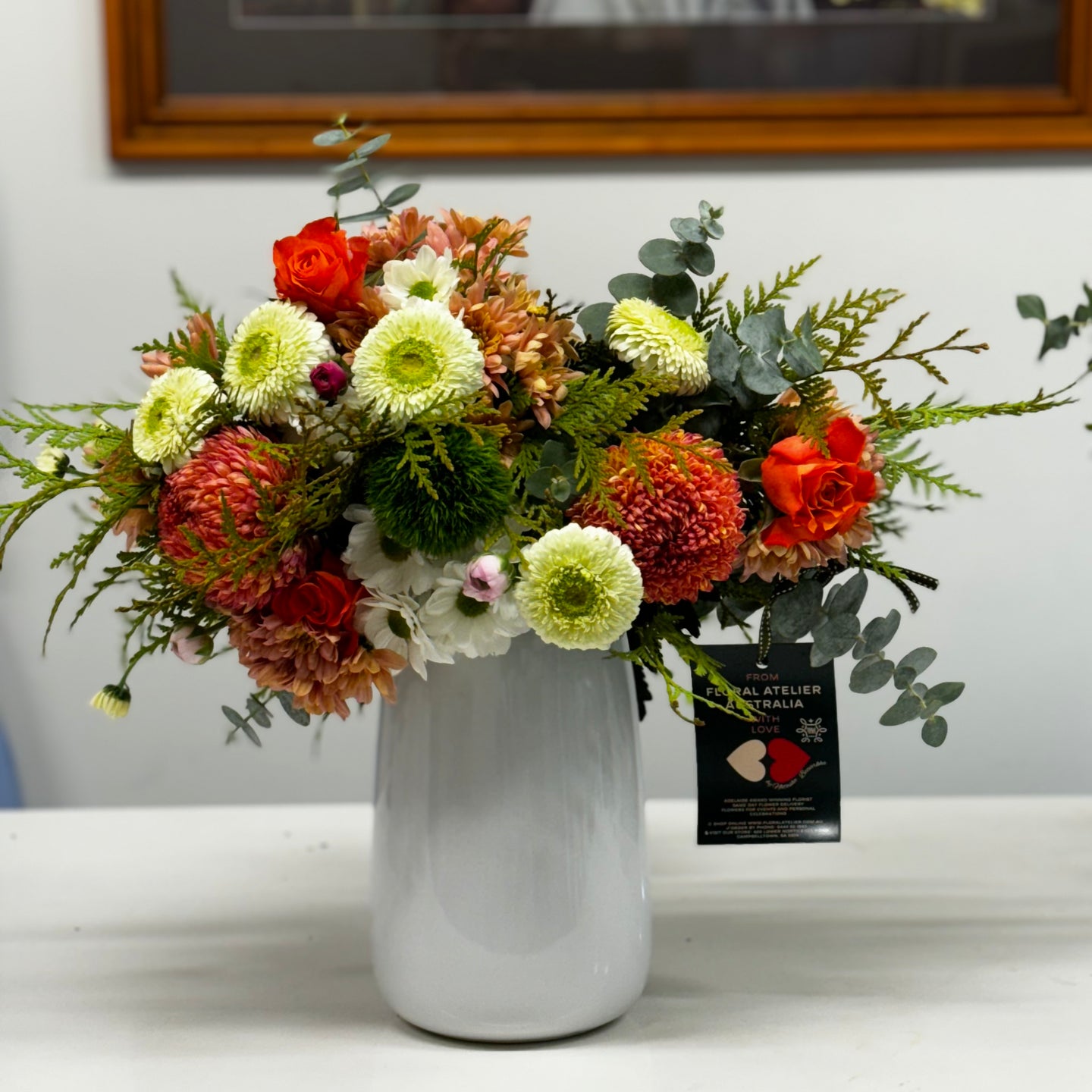 Orange Bouquet of Scarlett Joy and Warm Wishes