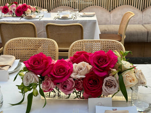 Pink Roses Modern Tablecenterpice