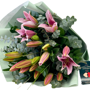 Adelaide Pink Lilies Bouquet