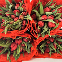 Load image into Gallery viewer, Fresh and beautiful Adelaide Red Tulip Dream bouquet, 20 love tulips guaranteed to bring joy and grace.
