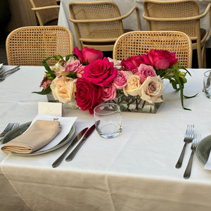 Pink Roses Modern Tablecenterpice