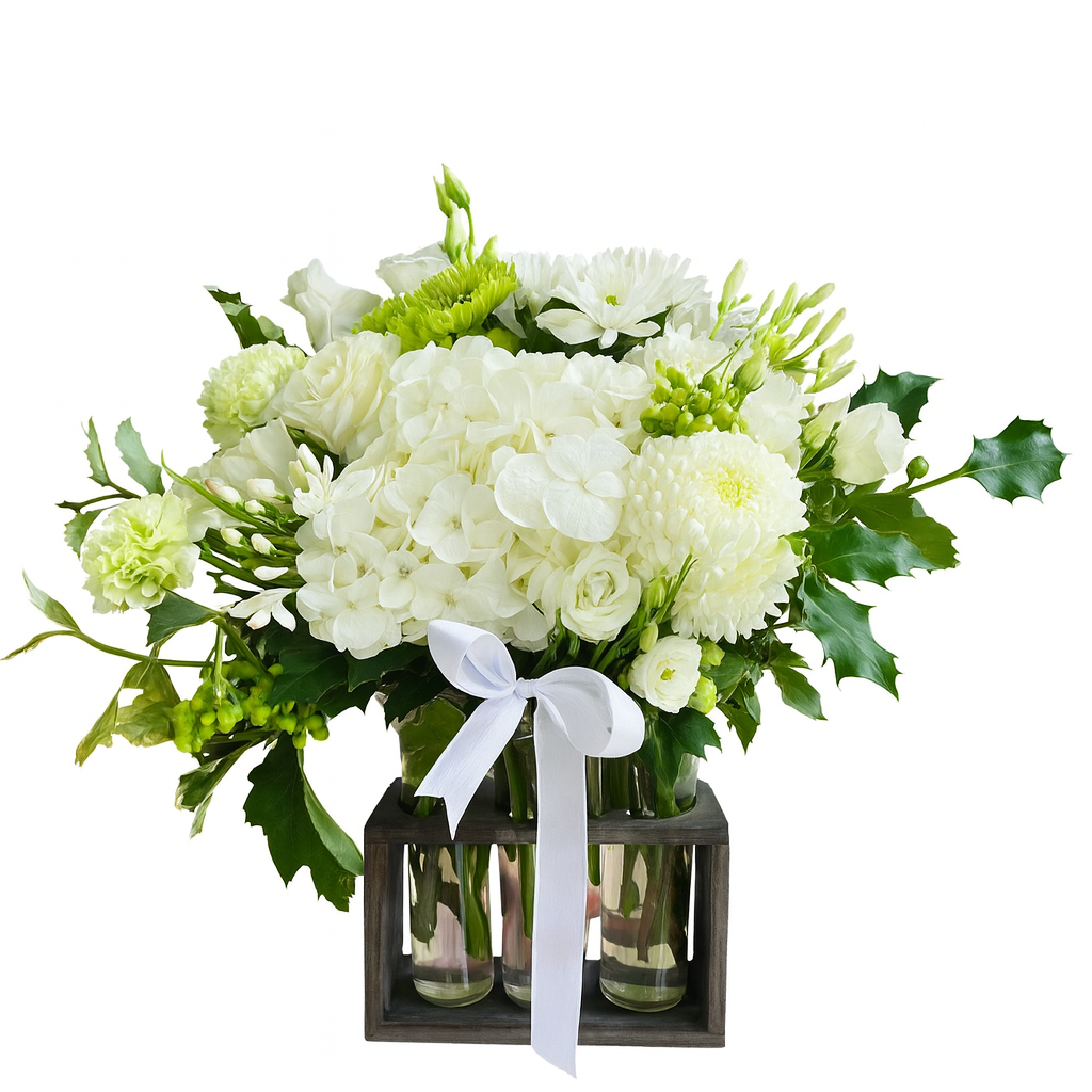 Crimson Winter Triple Vase Arrangement