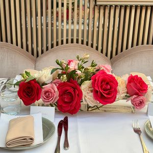 Pink Roses Modern Tablecenterpice