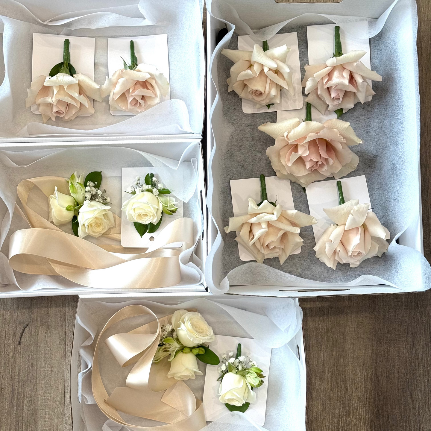 Corsage and Boutonnière for a Family Members