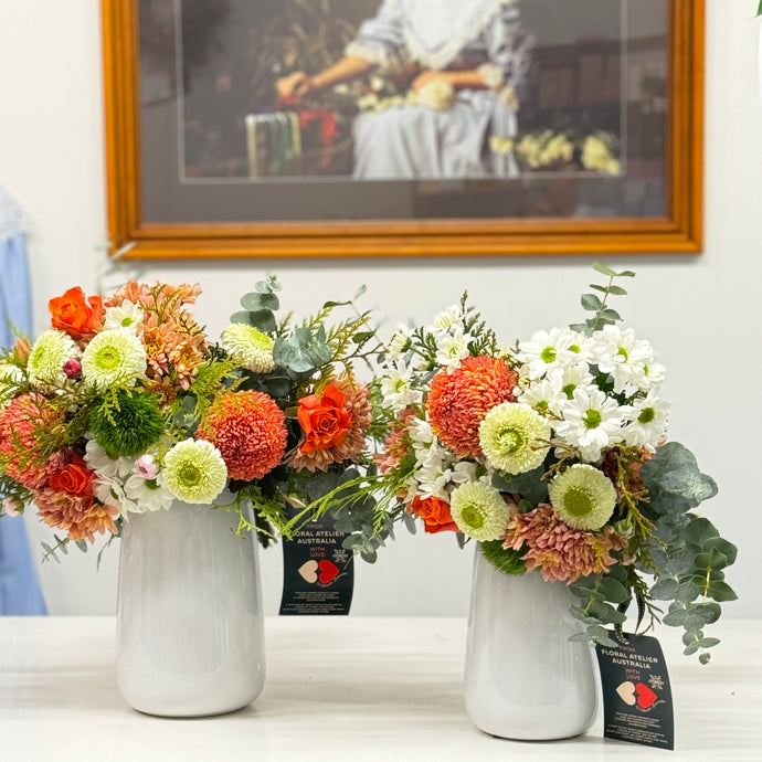 Orange Bouquet of Scarlett Joy and Warm Wishes