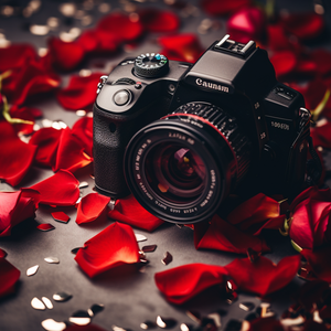 Adelaide Fresh Rose Petals and a photo camera