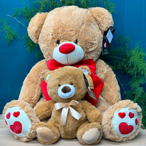 Floral Atelier Australia's Teddy Bear Deluxe stands out with its impressive size compared to the standard version, making it a luxurious gift for those special moments, with Adelaide's trusted same day delivery