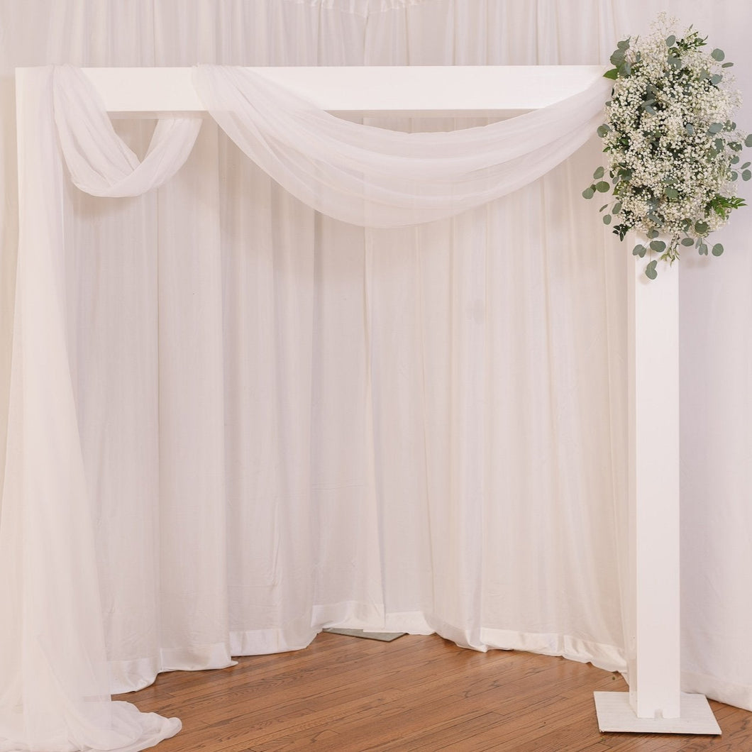 Baby’s breath wedding arch installation – soft and elegant ceremony flowers by Floral Atelier Australia, Adelaide