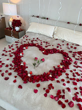Load and play video in Gallery viewer, Red_Rose_Petals_Heart_Pathway_with_100_Roses_Bouquet
