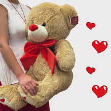 Load and play video in Gallery viewer, The Teddy Bear Deluxe is an impressive 90 cm plush toy—big, bold, and impossible to ignore. This oversized teddy makes a statement, perfect for anyone wanting to give a gift that speaks volumes.
