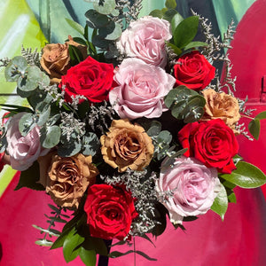 Valentine's Day Dozen Mixed Roses bouquet